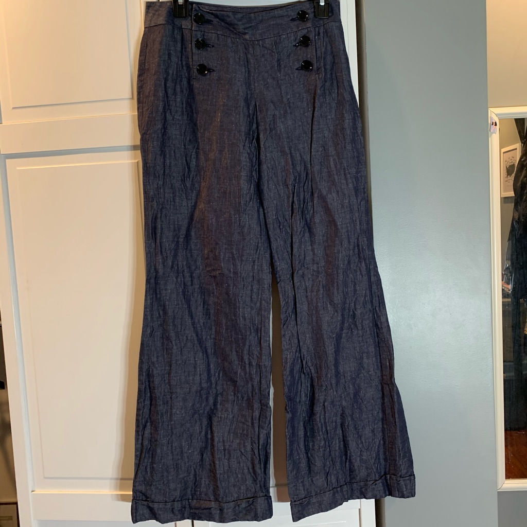 Button Flare Pants